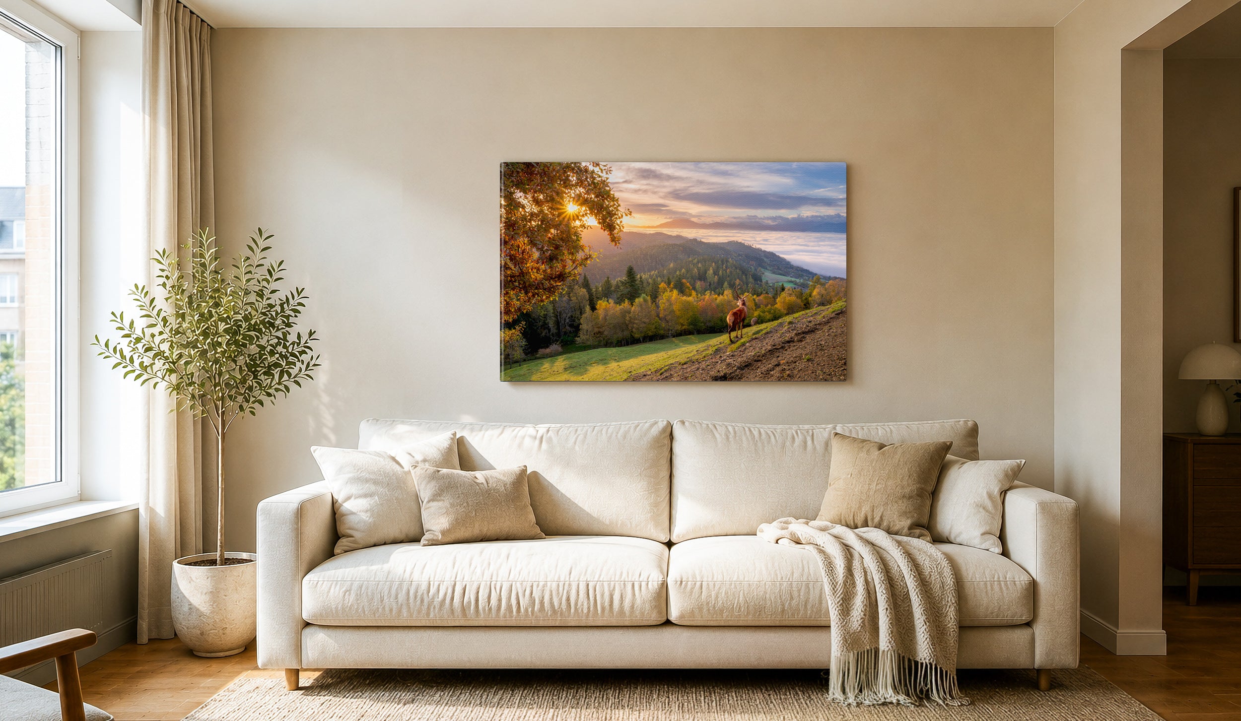 Herbstlicht über den Bergen